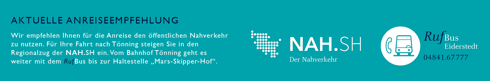Reisehinweis NAH.SH Reisehinweis NAH.SH